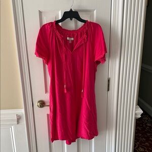 Cupio Fuchsia Dress with Lace Detail